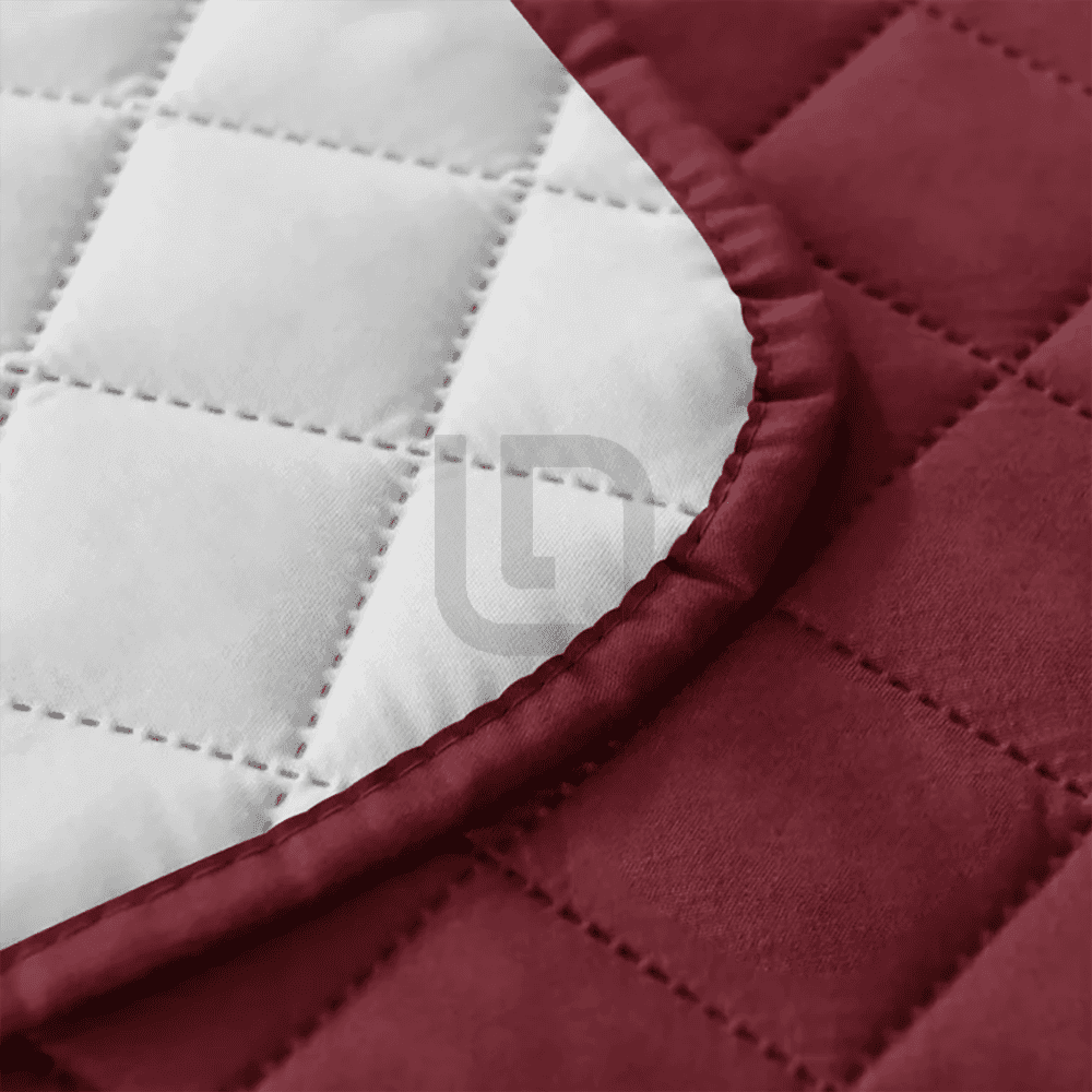 Quilted Non-Slip Box Sofa Cover - Maroon