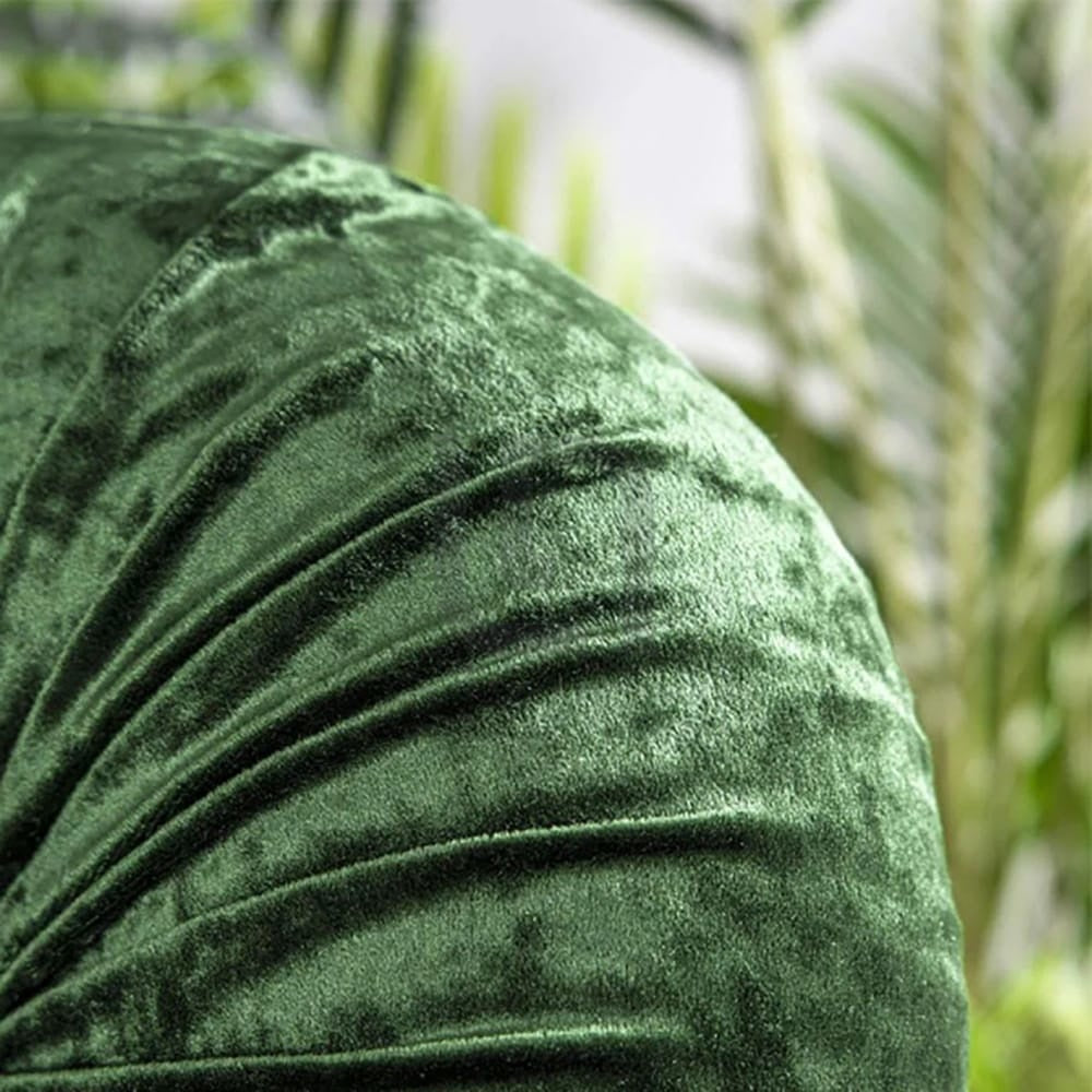 Round Pumpkin Velvet Sofa Cushion - Green