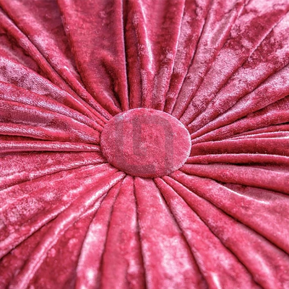 Round Pumpkin Velvet Sofa Cushion - Pink