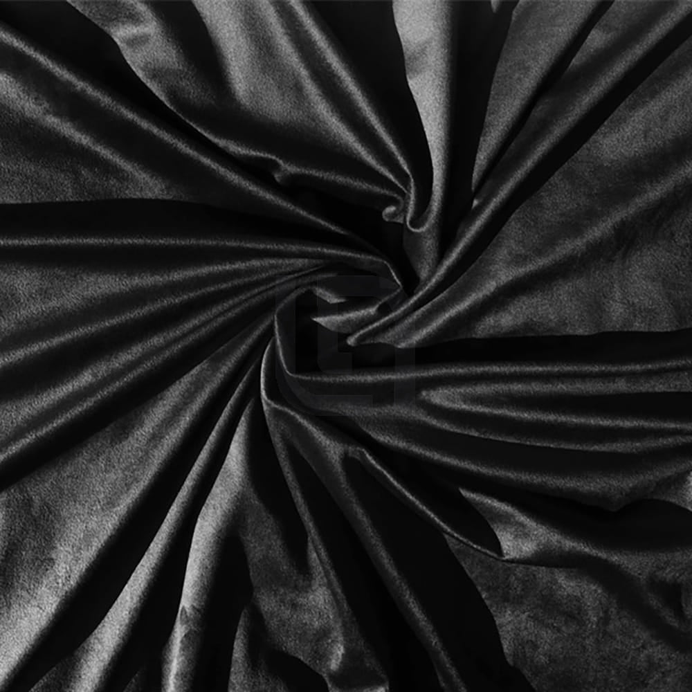 Velvet Quilt Cover - Black
