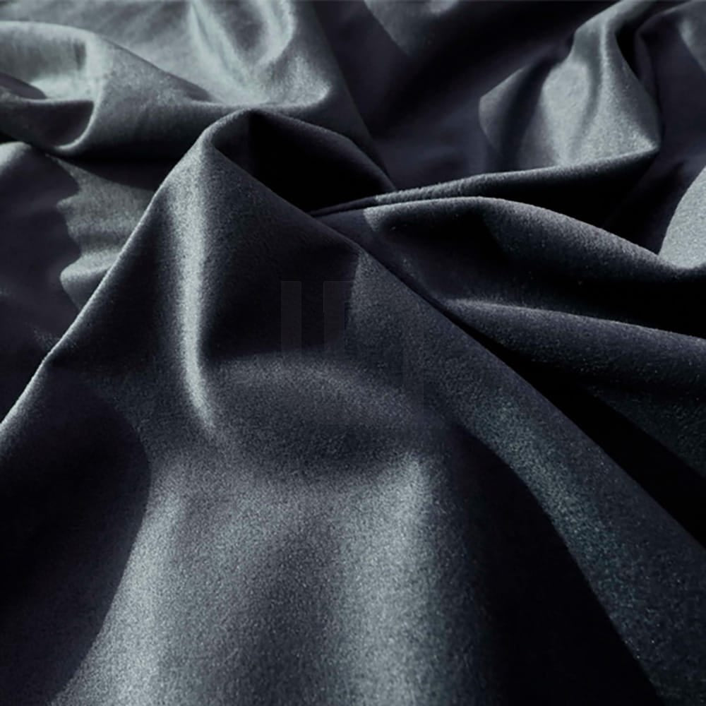 Velvet Quilt Cover - Charcoal