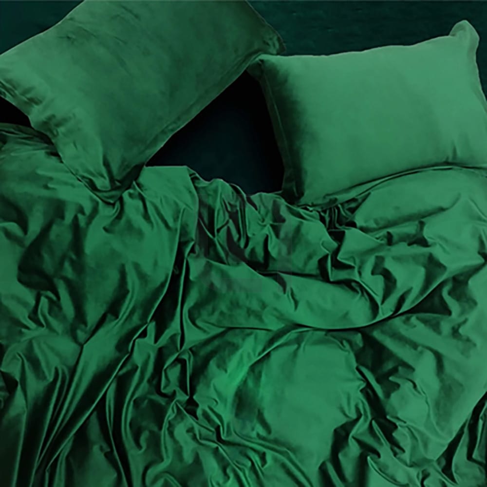 Velvet Quilt Cover - Green