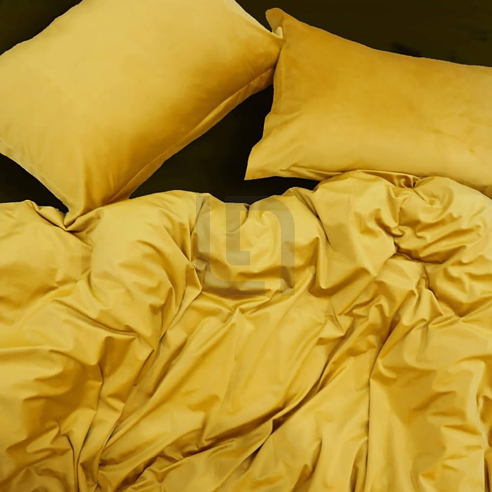 Velvet Quilt Cover - Yellow