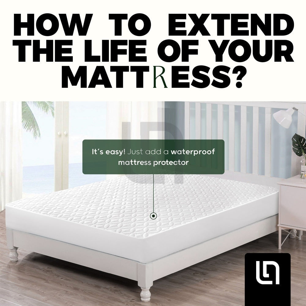 Waterproof Mattress Cover - Microfiber Quilted - Green