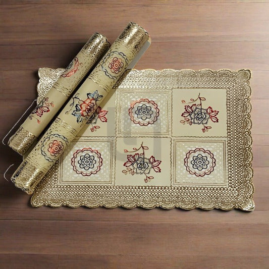  Coaster Table Mat Set & Placemat – Coaster - Multi Golden