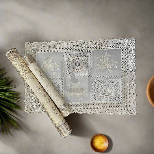  Coaster Table Mat Set Placemats Coaster Golden White