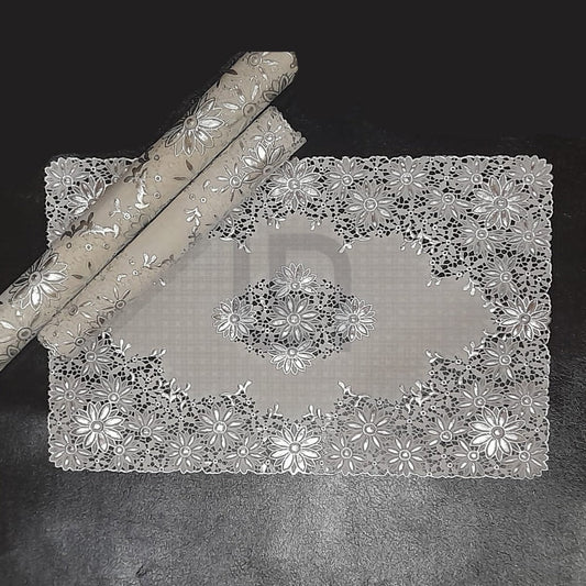  Coaster Table Mat Set Placemats Coaster Silver Grey