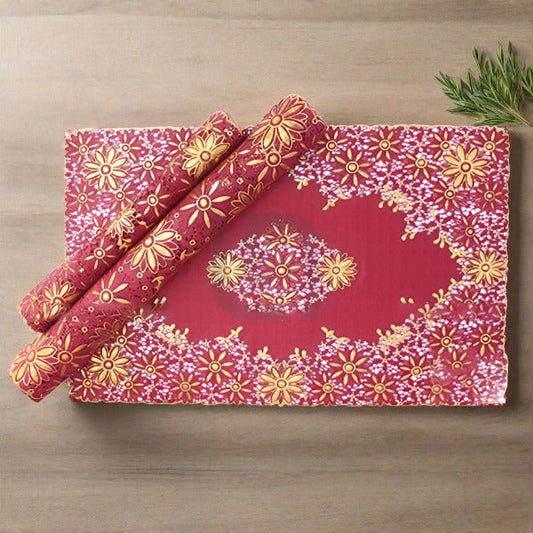 Coaster Table Mat set Placemats Dressing Table Crimson