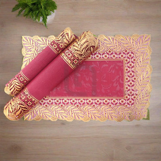  Coaster Table Mat set Placemats Dressing Table Squarer Crimson
