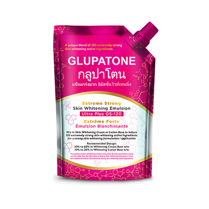GLUPATONE Extreme Strong Whitening Emulsion Ultra Plus GS-120 For Face & Body 500ml