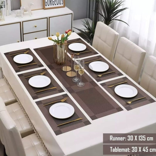 Table Mats & Table Runner Set Heat Resistant Placemats