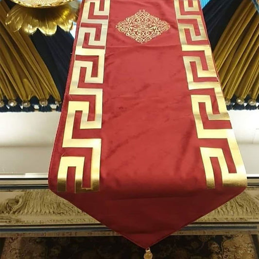 Versace Velvet Table Runner – Red