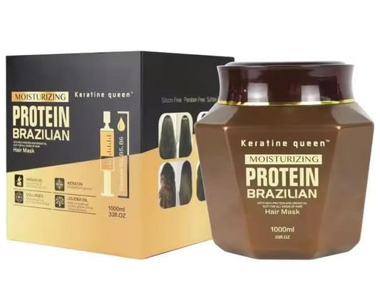 Keratin Queen Moisturizing Protein Brazilian Hair Mask Sulfate Free 1000ml