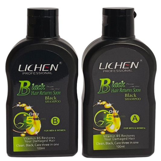 Lichen Black Hair Color Shampoo 100ml x 2 = 200ml ()