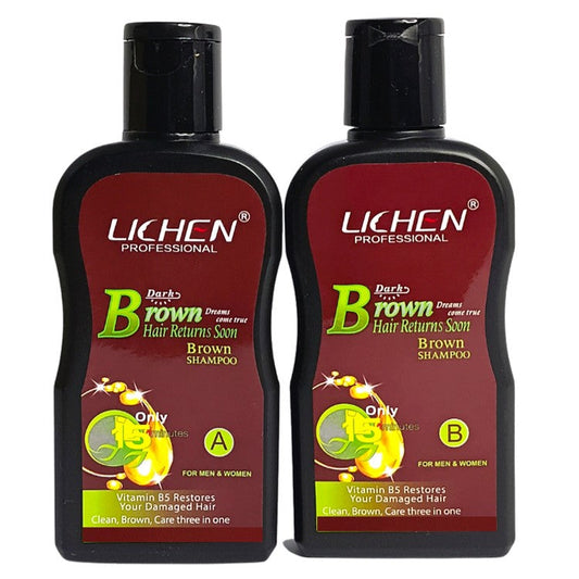 Lichen Dark Brown Hair Color Shampoo 100ml x 2 = 200ml ()