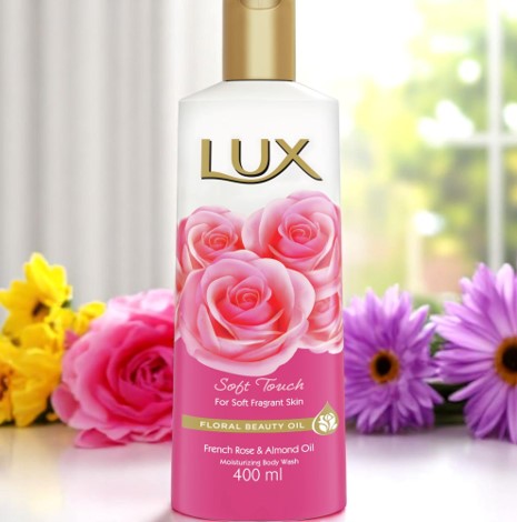 Lux Body Wash Soft Touch French Rose & Almond Oil 400ml (Imported)
