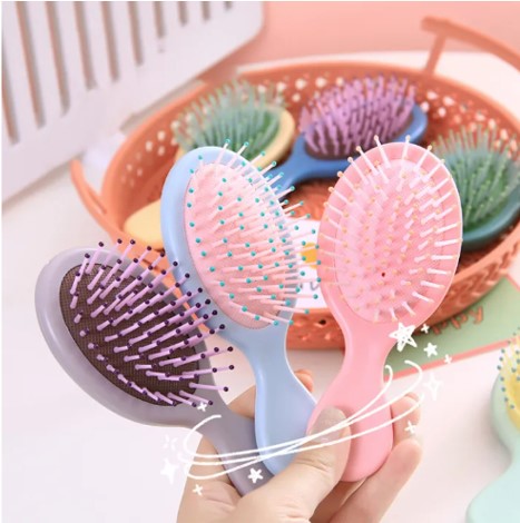 Mini Hair Brush Detangler Kids Comb (Random Colors)