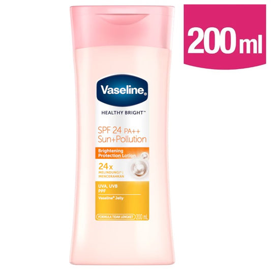 Vaseline Healthy Bright Sun + Pollution Protection SPF24 Lotion 200ml (Imported)