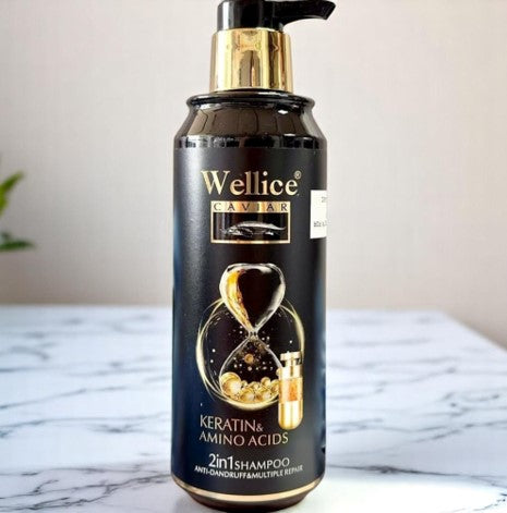 Wellice Caviar Keratin & Amino Acid 2 in 1 Hair Repair Shampoo 500ml
