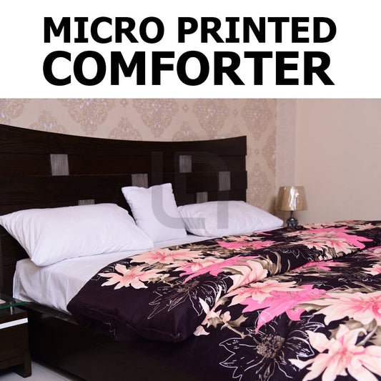 Micro Printed Comforter - Pink Rosetta