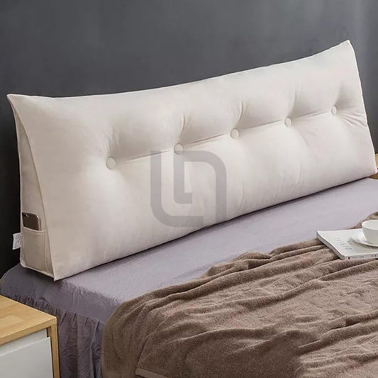 Neck Support Velvet Pillow - Off White