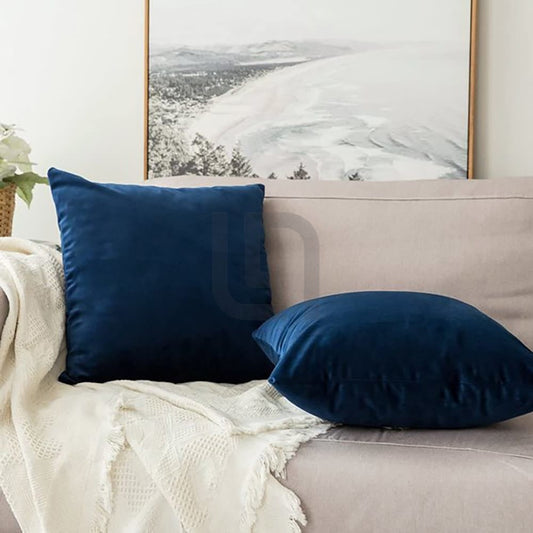  Velvet Cushion Covers - Dark Blue