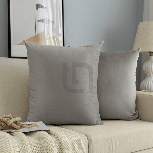  Velvet Cushion Covers - Grey