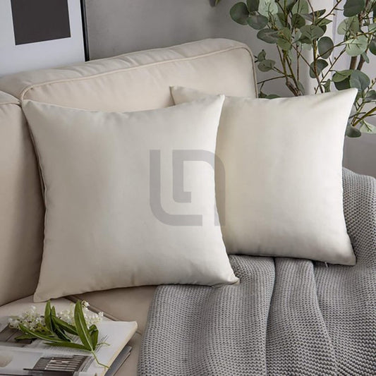  Velvet Cushion Covers - Ivory