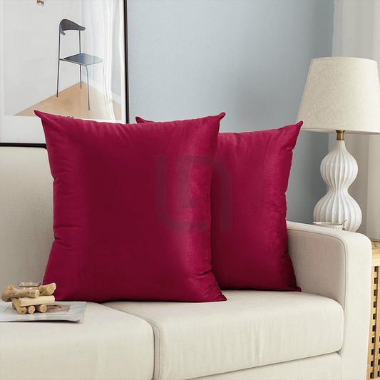  Velvet Cushion Covers - Maroon