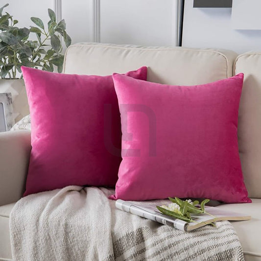  Velvet Cushion Covers - Pink