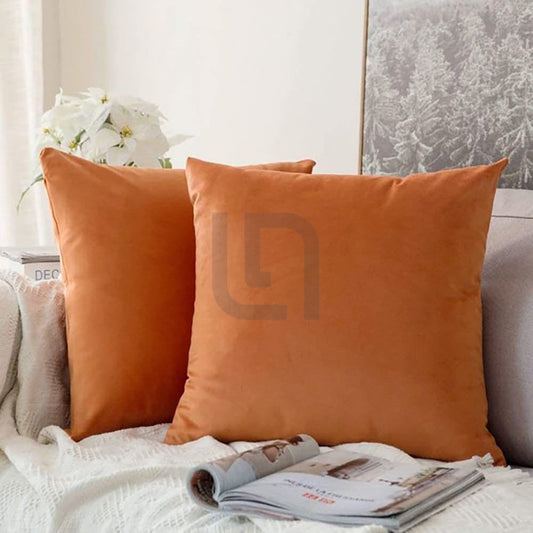 Velvet Cushion Covers - Orange