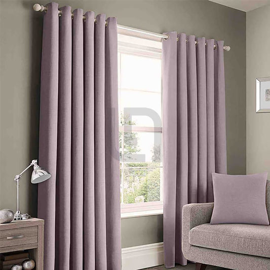 Plain Cotton Curtain - Rose Gold