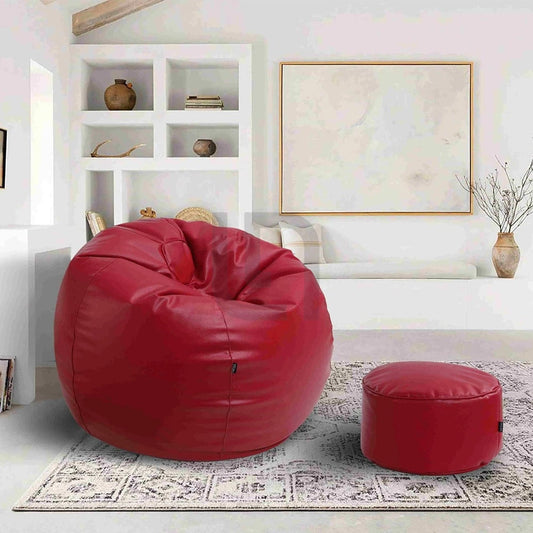  Puffy Bean Bag - Red