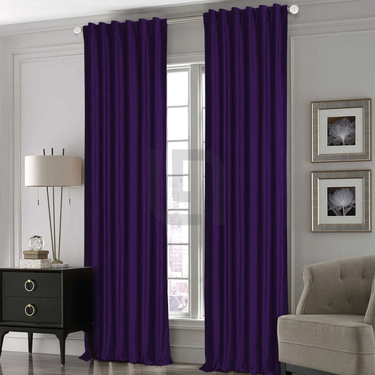  Silk Curtains For Office & Home - Purple