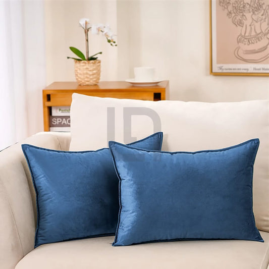  Silk Pillow Covers – Dark Blue