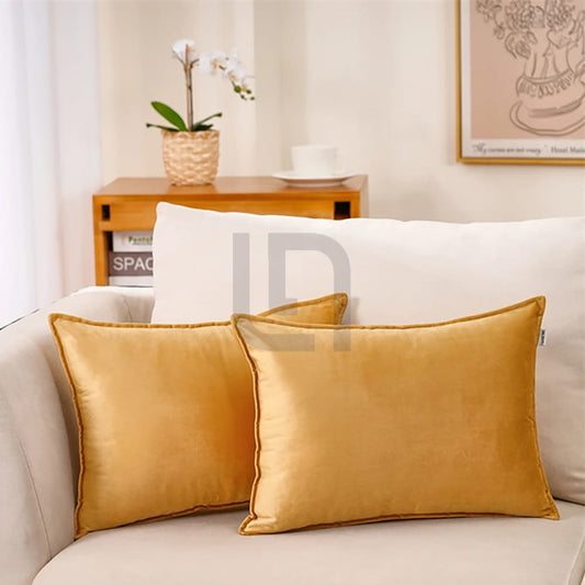  Silk Pillow Covers – Gold