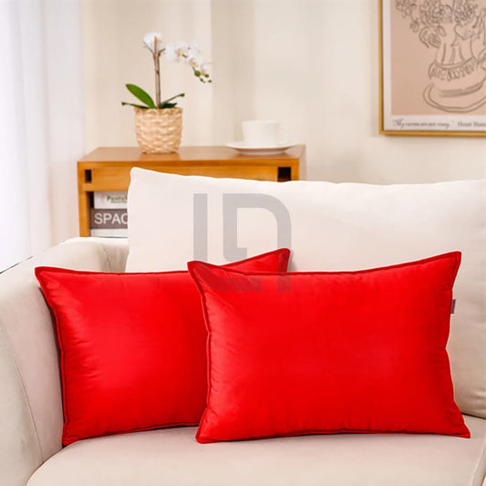  Silk Pillow Covers – Red