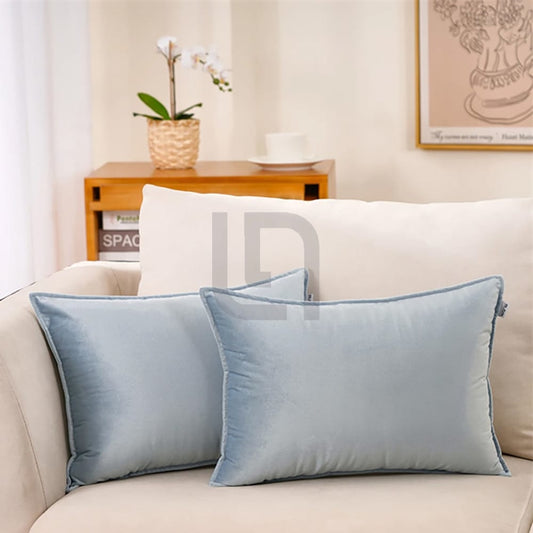  Silk Pillow Covers – Sky Grey