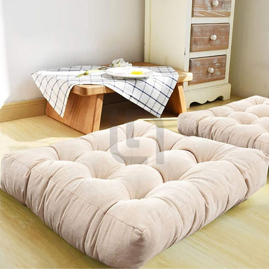  Square Shape Velvet Floor Cushions – Pearl