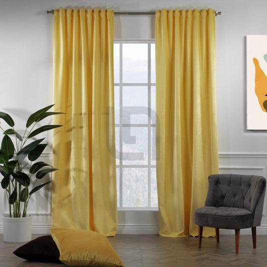  Velvet Curtains For Bedroom & Living Room - Banana