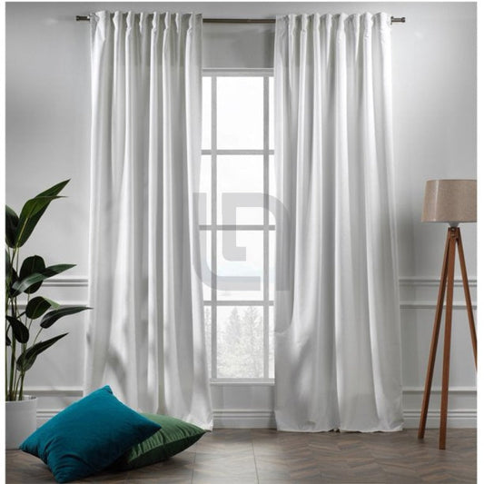  Velvet Curtains For Bedroom & Living Room - White