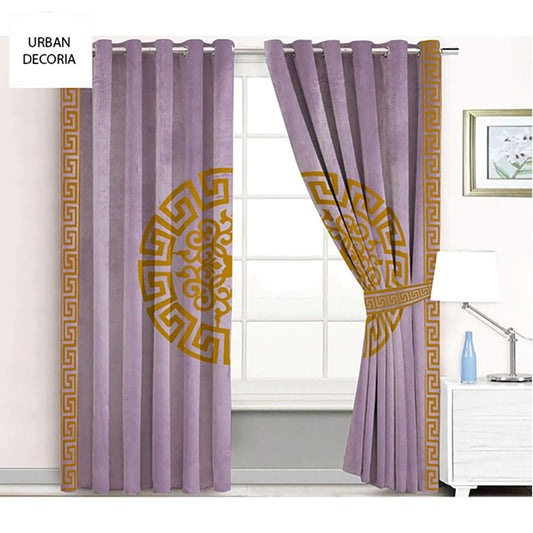  Versace Velvet Curtains - Purple
