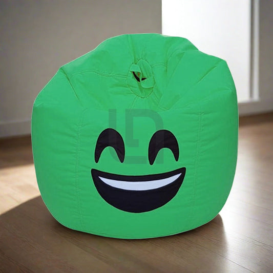 Smiley Face Bean Bag - Green