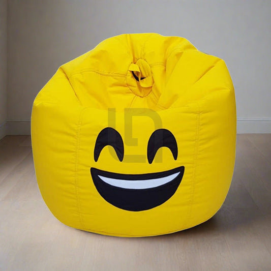 Smiley Face Bean Bag - Yellow