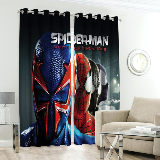 Spiderman Character Kids Room Curtains - 1 Curtain ( Not included 2 Curtains )