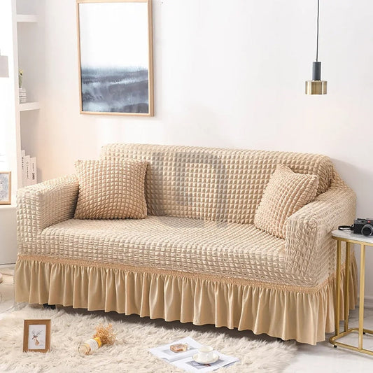 Turkish Style Bubble Sofa Cover - Beige