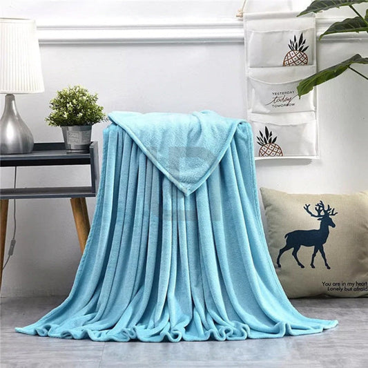  Fleece Blanket – Aqua Blue