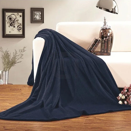  Fleece Blanket – Navy Blue