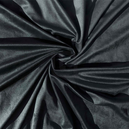 Velvet Quilt Cover - Charcoal
