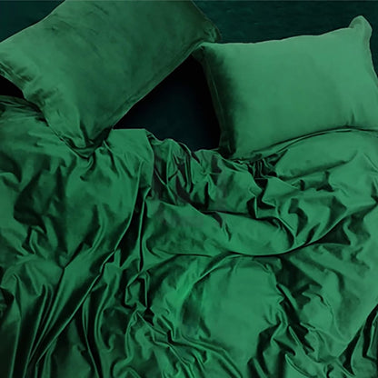 Velvet Quilt Cover - Green
